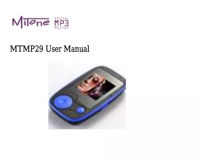 Imagen de la primera página del manual del dispositivo MTMP29