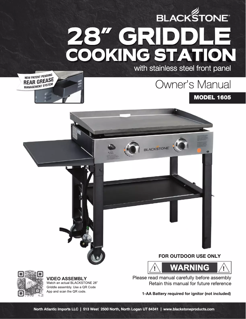 Página 1 del manual Manual de usuario Blackstone 1605