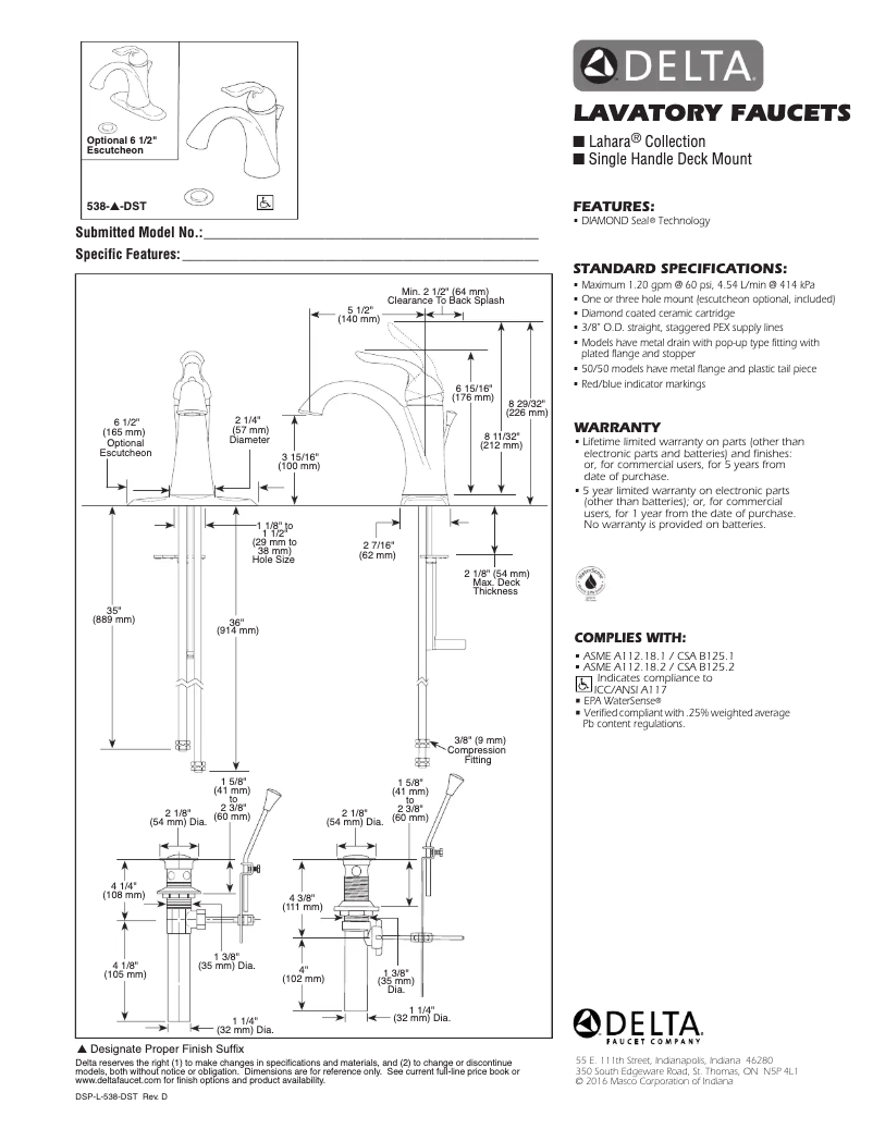 Imagen de la primera página del manual del dispositivo 538-MPU-DST