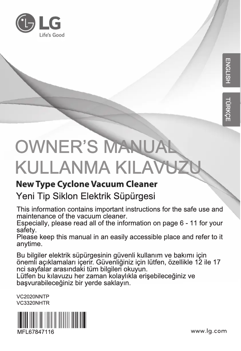 Imagen de la primera página del manual del dispositivo VC3320NHTR