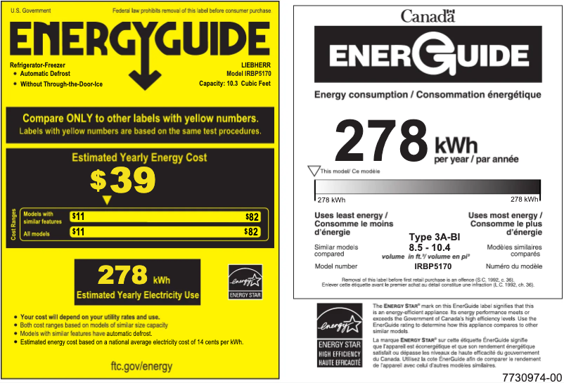 Página 1 del manual Etiqueta energética Liebherr IRBP5170