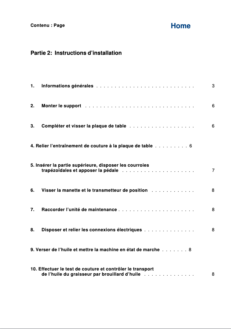 Página 1 del manual Guía de instalación Dürkopp Adler N291