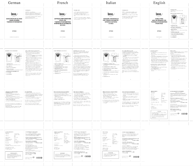Página 1 del manual Manual de usuario Irox HTS33