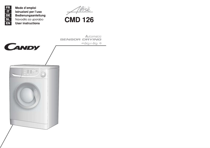 Página 1 del manual Manual de usuario Candy ALISE' CMD 126-S