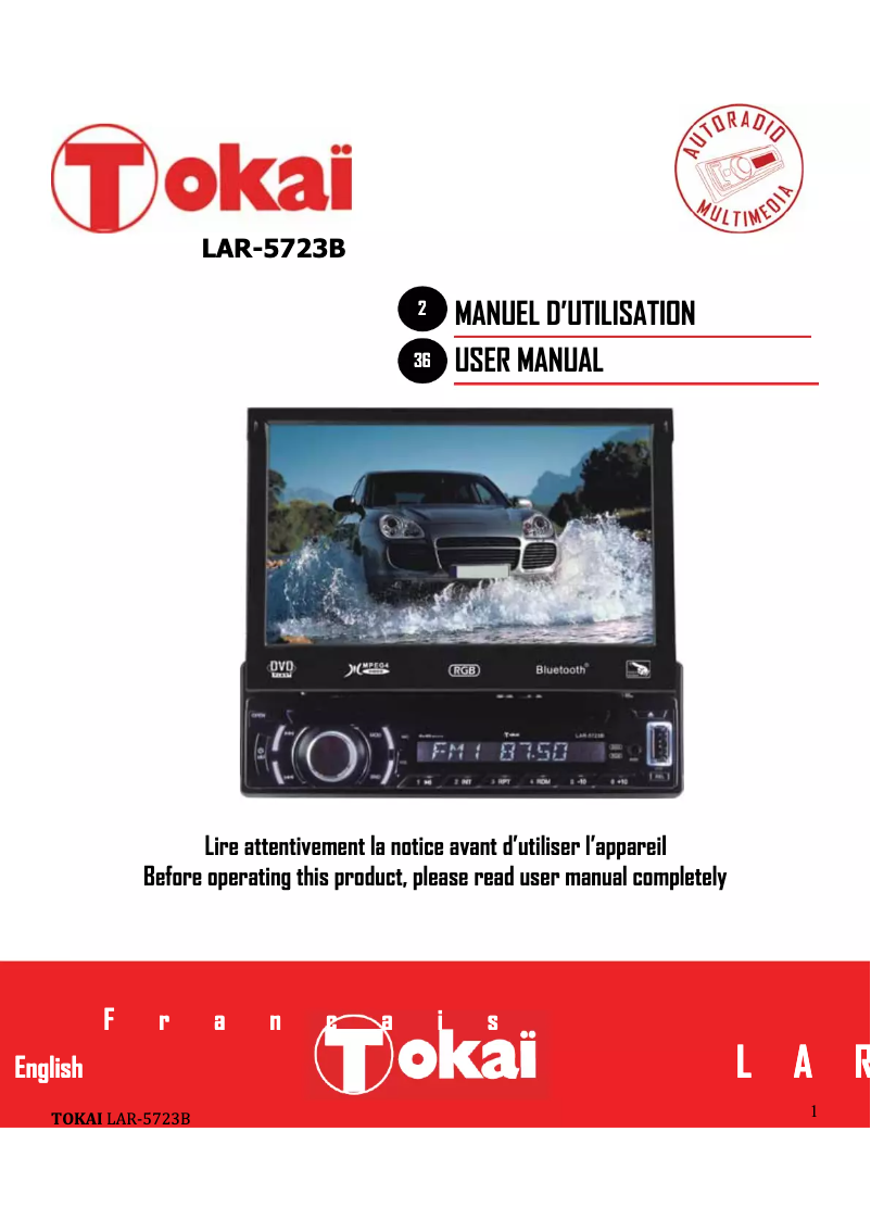 Imagen de la primera página del manual del dispositivo LAR-5723B