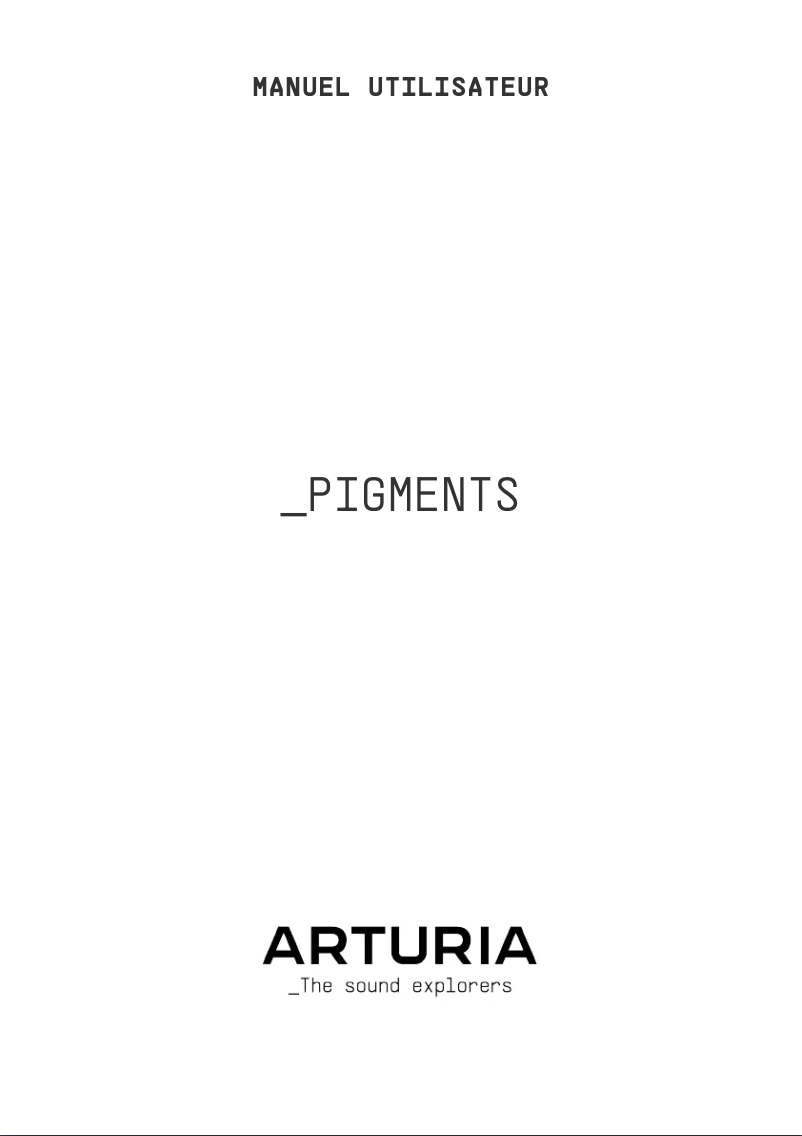 Página 1 del manual Manual de usuario Arturia Pigments