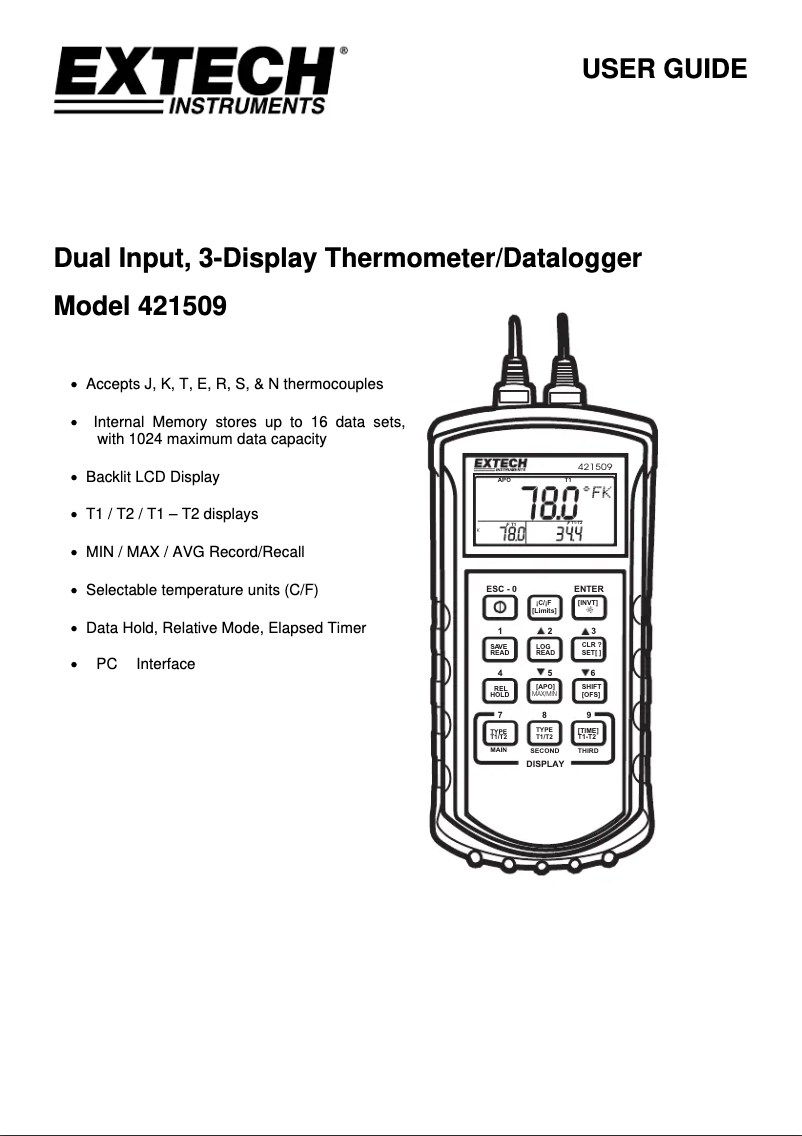 Imagen de la primera página del manual del dispositivo 421509