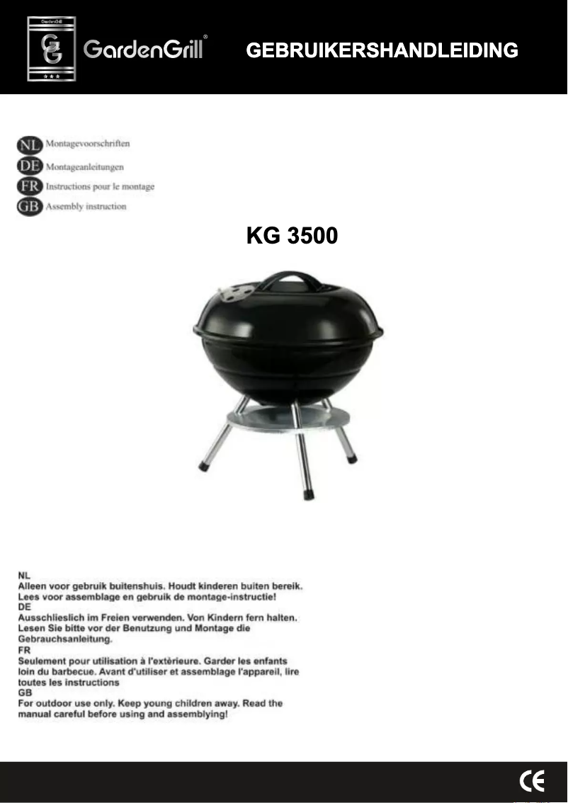 Página 1 del manual Manual de usuario Garden Grill KG 3500