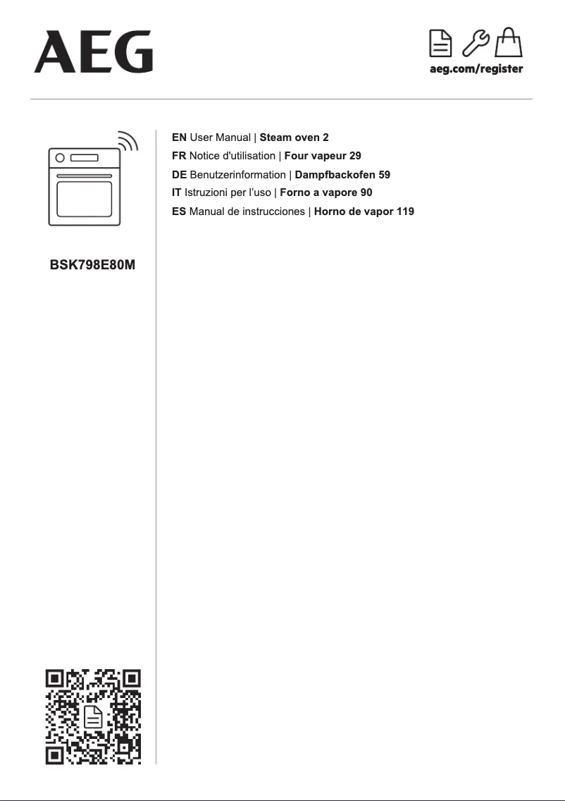 Página 1 del manual Manual de usuario AEG BSK798E80M