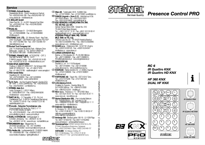 Imagen de la primera página del manual del dispositivo RC6 KNX
