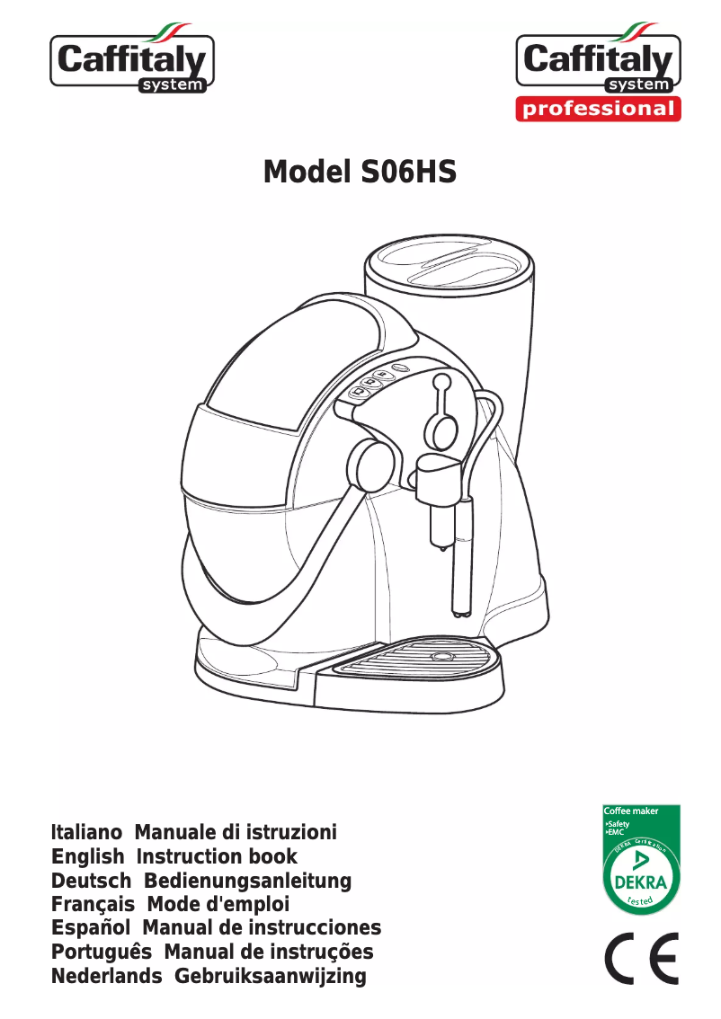 Página 1 del manual Manual de usuario Caffitaly Nautilus S06HS