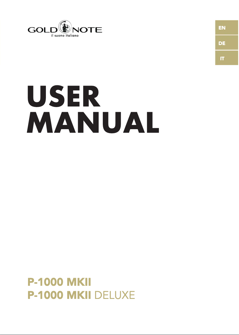 Imagen de la primera página del manual del dispositivo P-1000 MKII