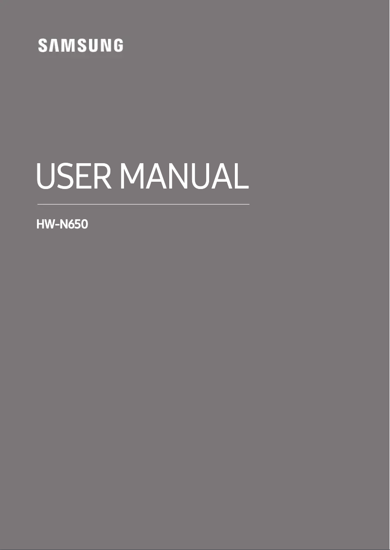 Página 1 del manual Guía de instalación Samsung HW-N650