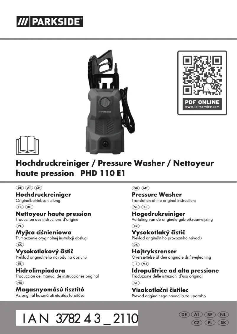 Imagen de la primera página del manual del dispositivo PHD 170 B2