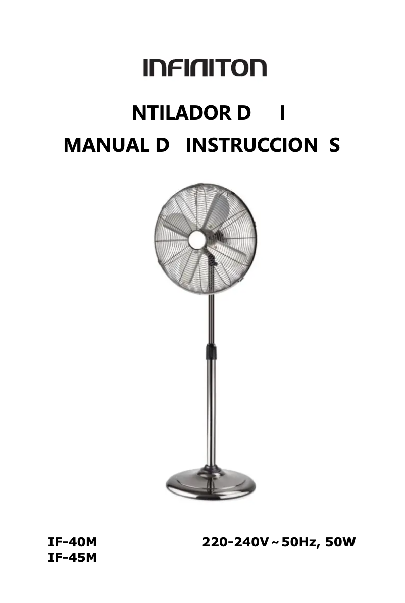 Página 1 del manual Manual de usuario Infiniton IF-40M