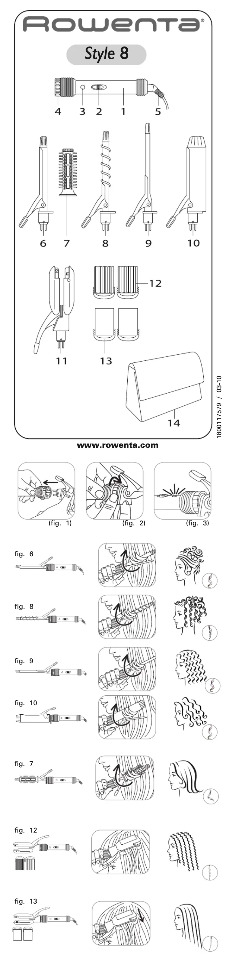 Página nº 1 - Manual de usuario Rowenta CF4032 Imagin Style8 Elite