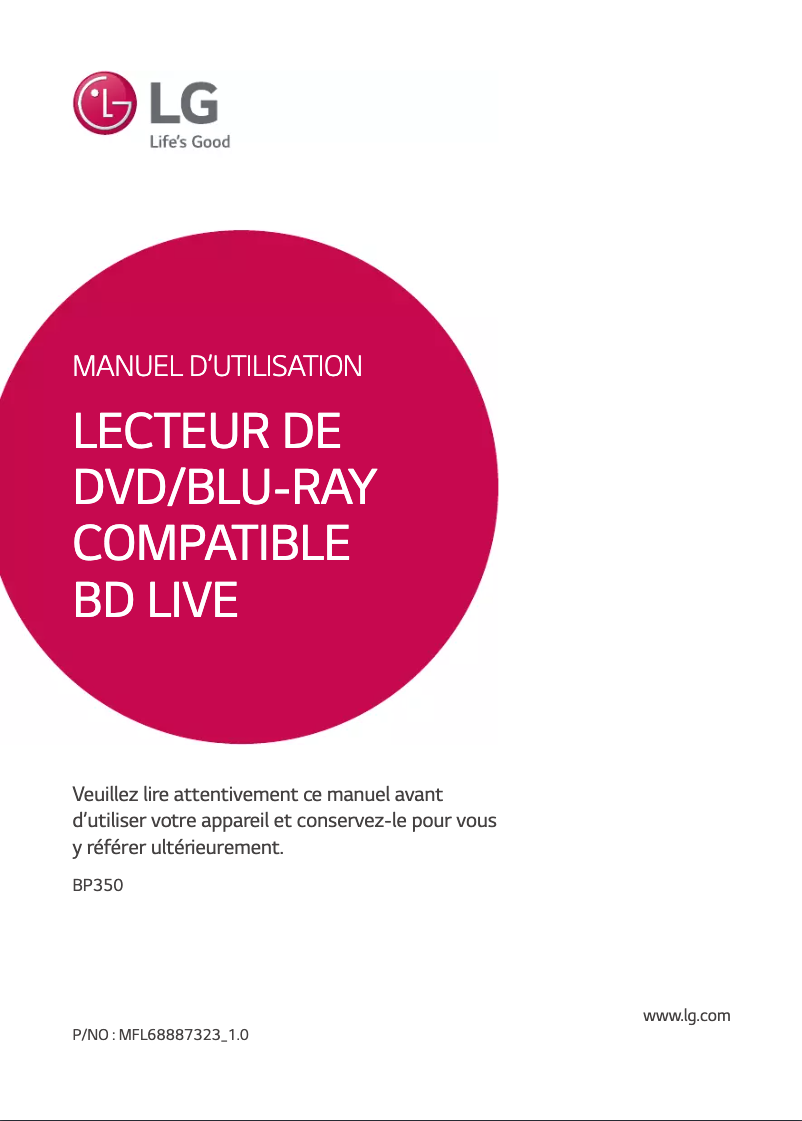 Página nº 1 - Manual de usuario LG BP350