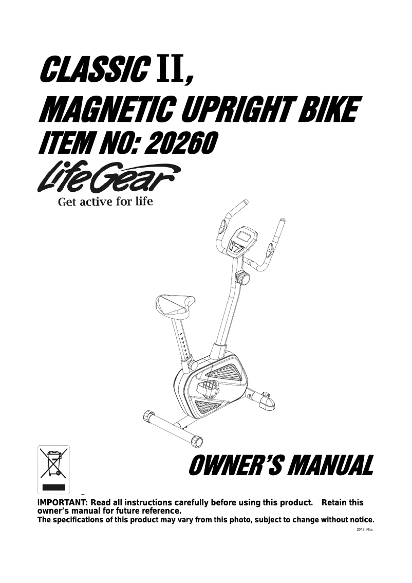 Imagen de la primera página del manual del dispositivo Classic II 20260