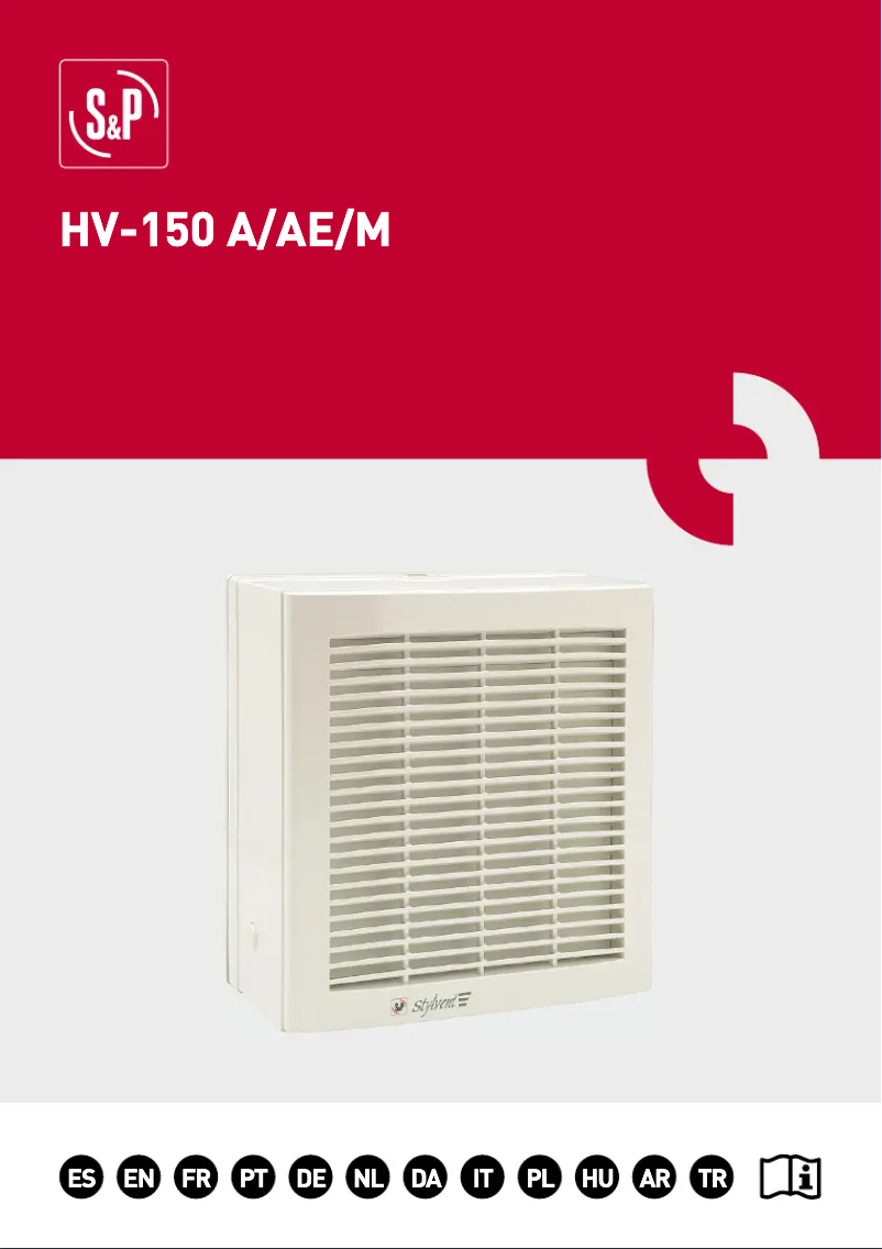 Página 1 del manual Manual de usuario Soler & Palau HV-STYLVENT