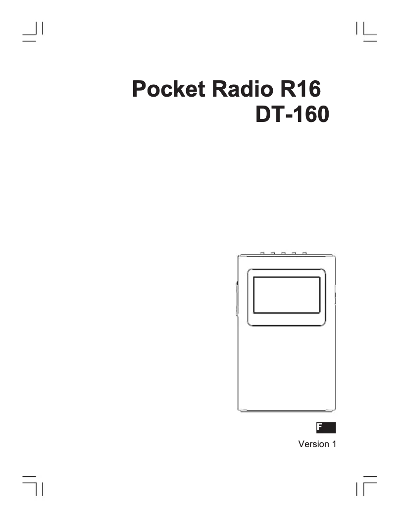 Página 1 del manual Manual de usuario Sangean DT-160