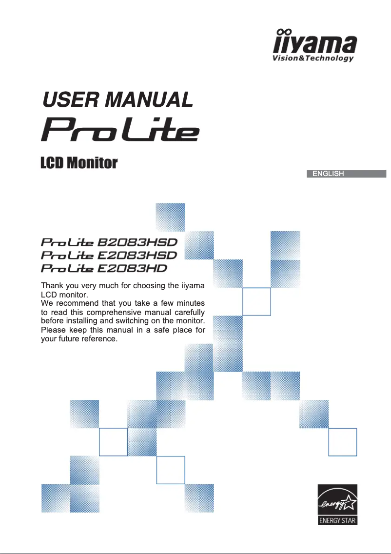 Imagen de la primera página del manual del dispositivo ProLite B2083HSD-B1