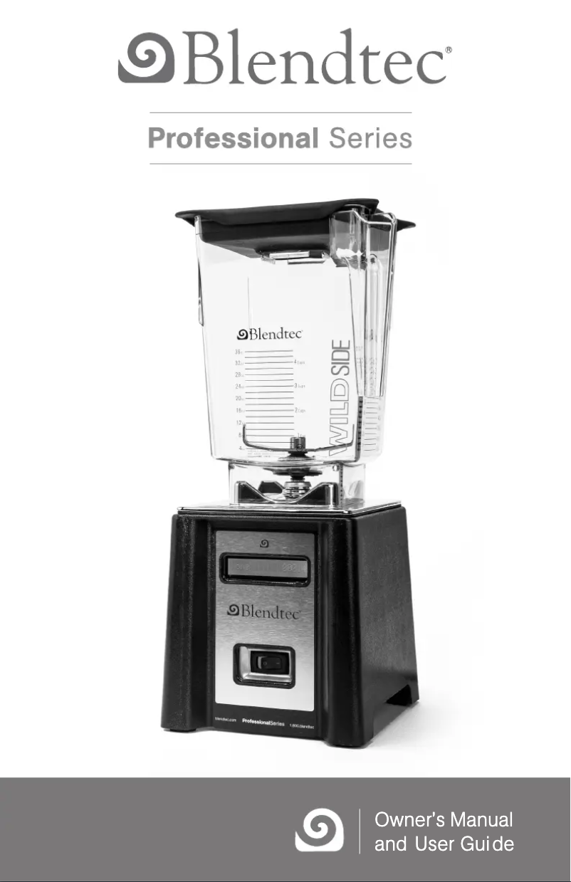 Página nº 1 - Manual de usuario Blendtec Professional 800
