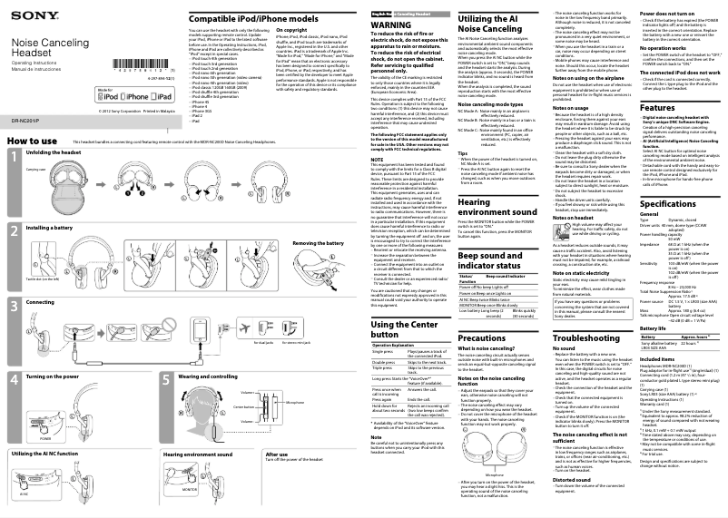 Página nº 1 - Manual de usuario Sony DR-NC201iP