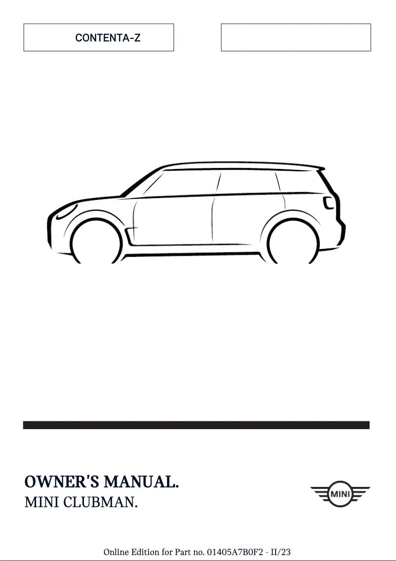 Página 1 del manual Manual de usuario Mini Clubman (2024)