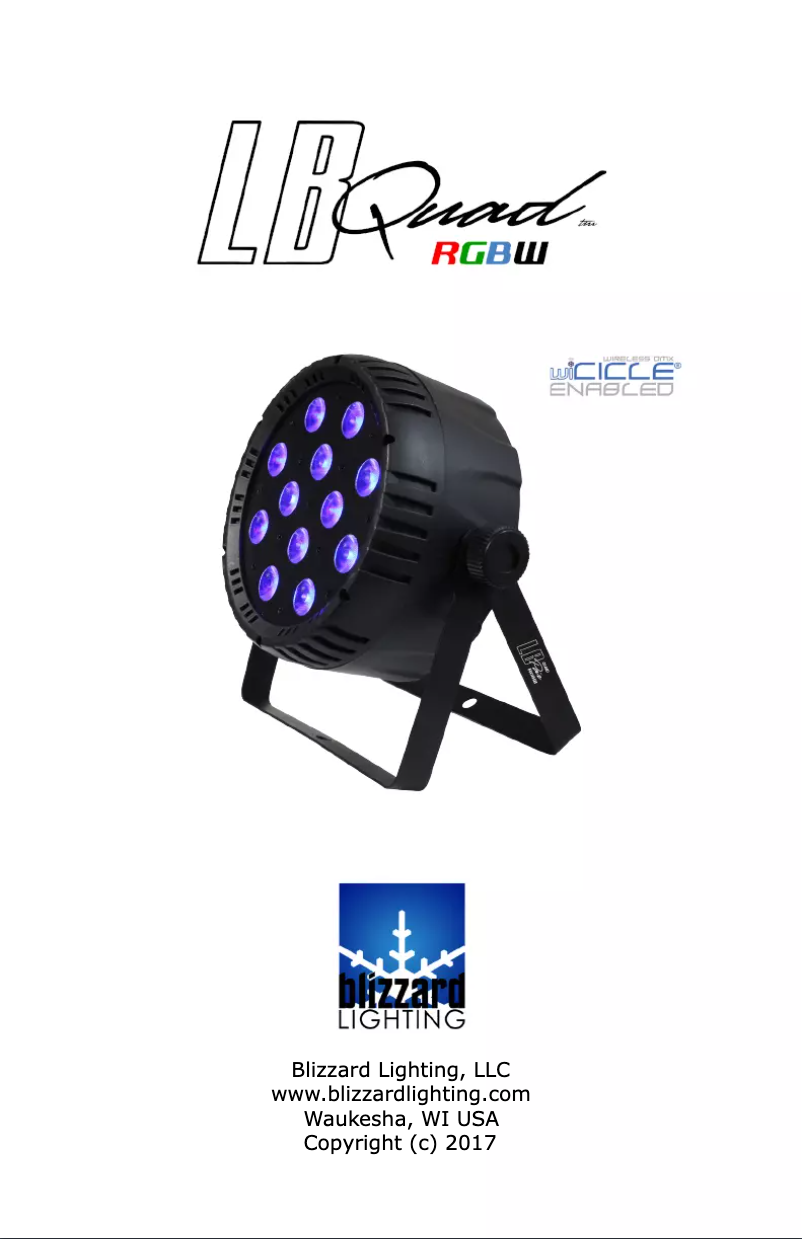 Imagen de la primera página del manual del dispositivo LB PAR Quad RGBW