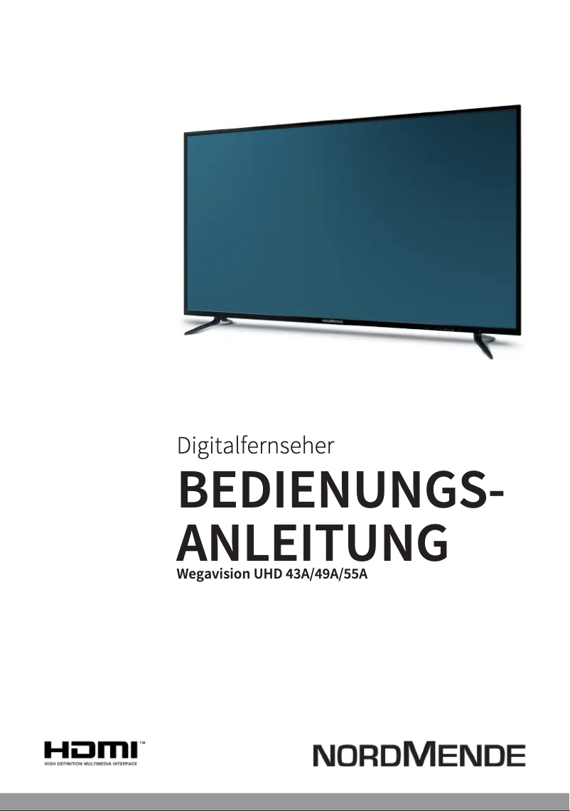 Página 1 del manual Manual de usuario Nordmende Wegavision UHD49A