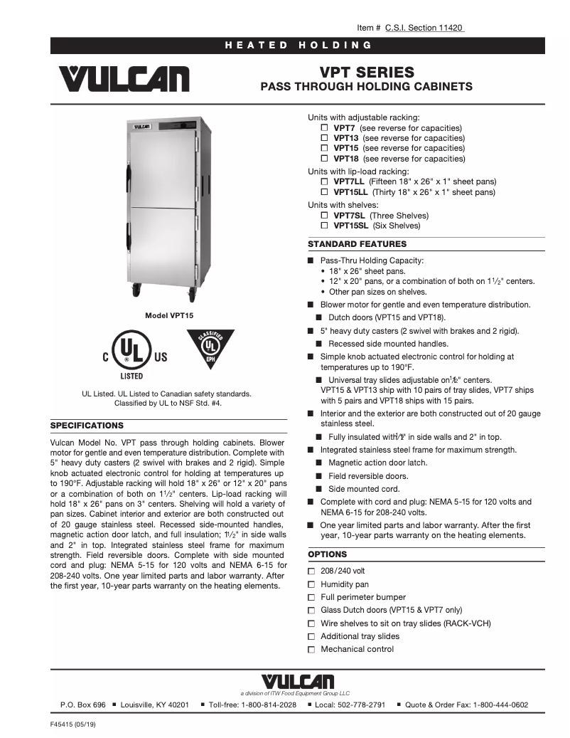 Imagen de la primera página del manual del dispositivo VPT13