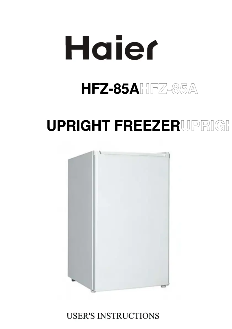 Imagen de la primera página del manual del dispositivo HFZ-85A