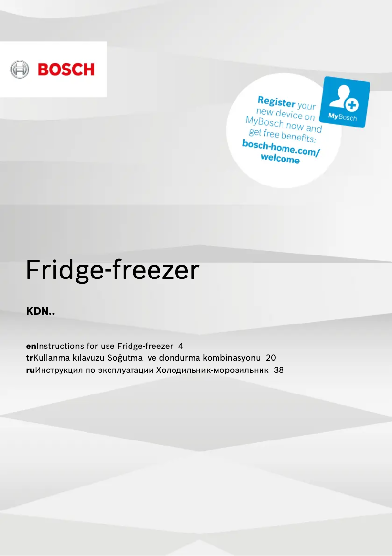 Imagen de la primera página del manual del dispositivo KDN53NL23N