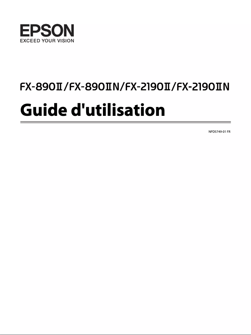 Página 1 del manual Manual de usuario Epson FX-2190II
