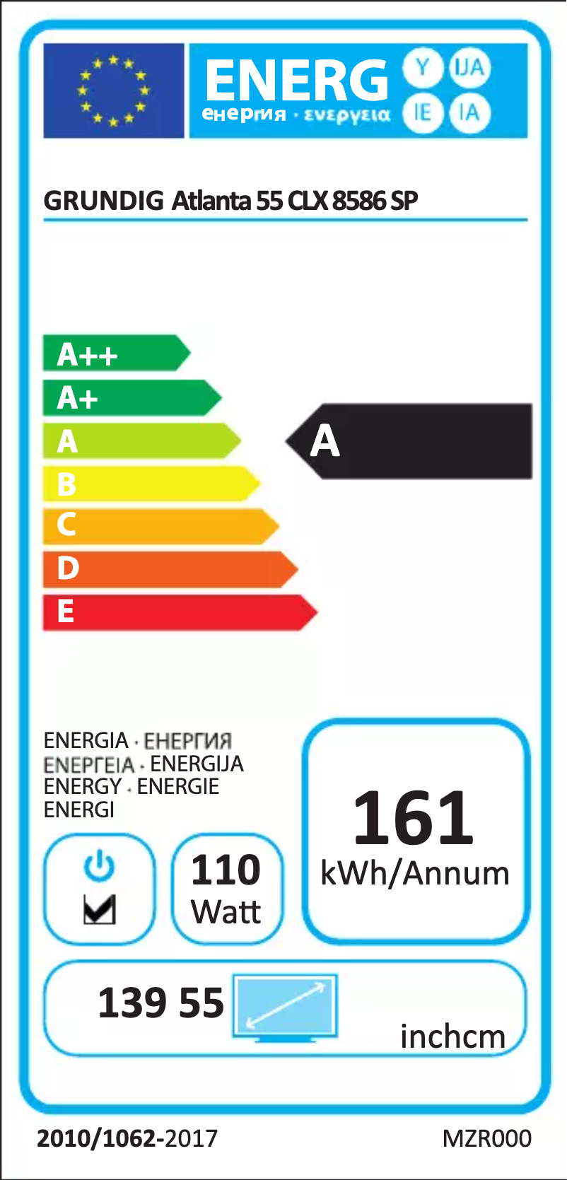Página 1 del manual Manual de usuario Grundig Atlanta 55 CLX 8586 SP