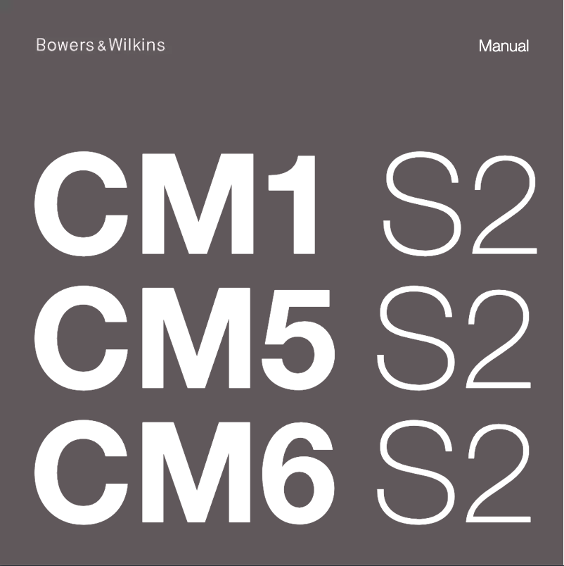Página 1 del manual Manual de usuario Bowers & Wilkins CM1 S2