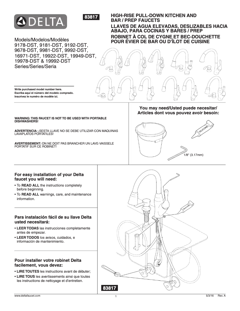 Imagen de la primera página del manual del dispositivo 9178-DST