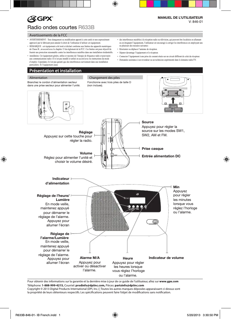 Página 1 del manual Manual de usuario GPX R633B