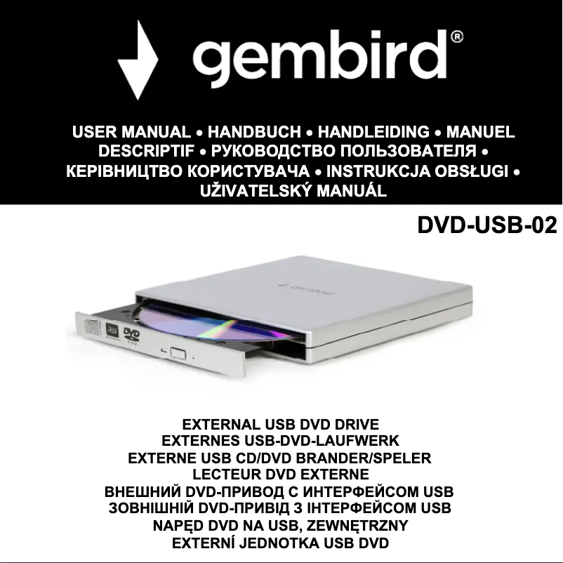 Imagen de la primera página del manual del dispositivo DVD-USB-03