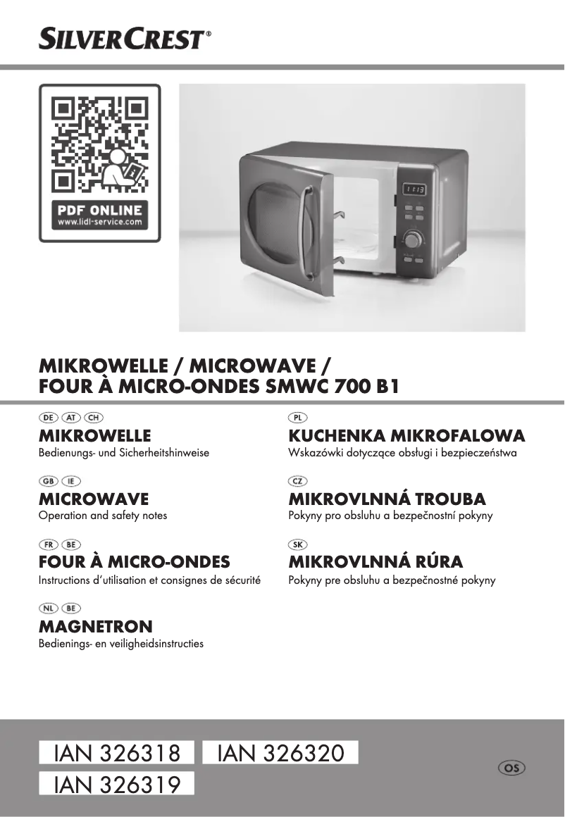 Imagen de la primera página del manual del dispositivo SMWC 700 B1