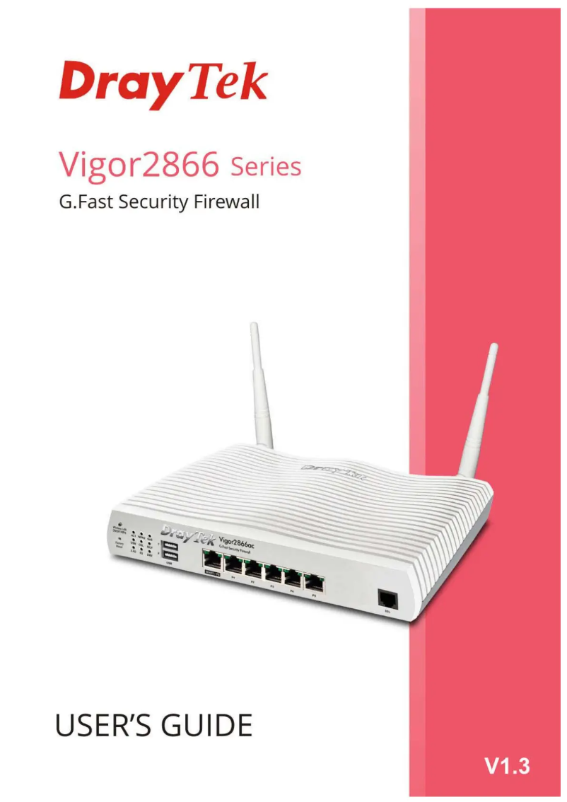Página 1 del manual Manual de usuario Draytek Vigor 2866ac