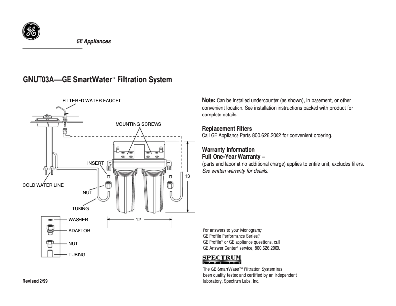 Imagen de la primera página del manual del dispositivo GNUT03A