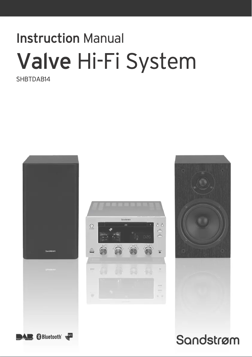 Imagen de la primera página del manual del dispositivo SHBTDAB14