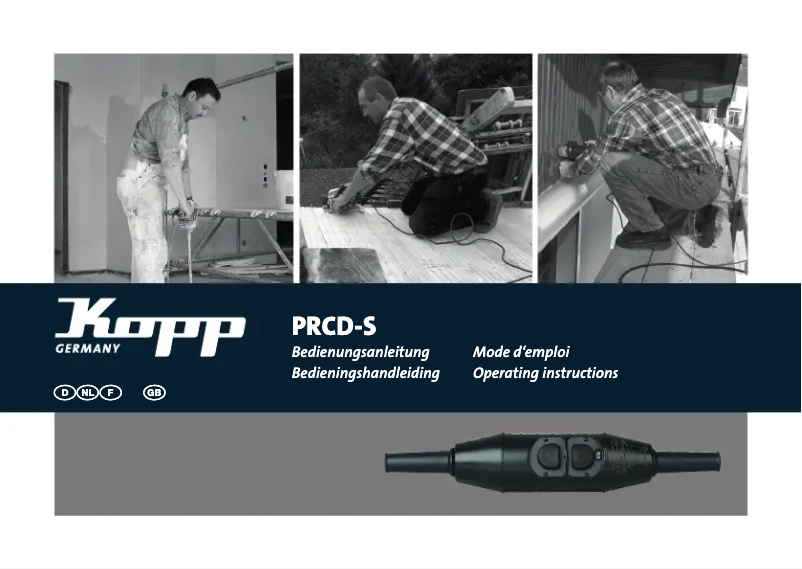 Imagen de la primera página del manual del dispositivo PRCD-S