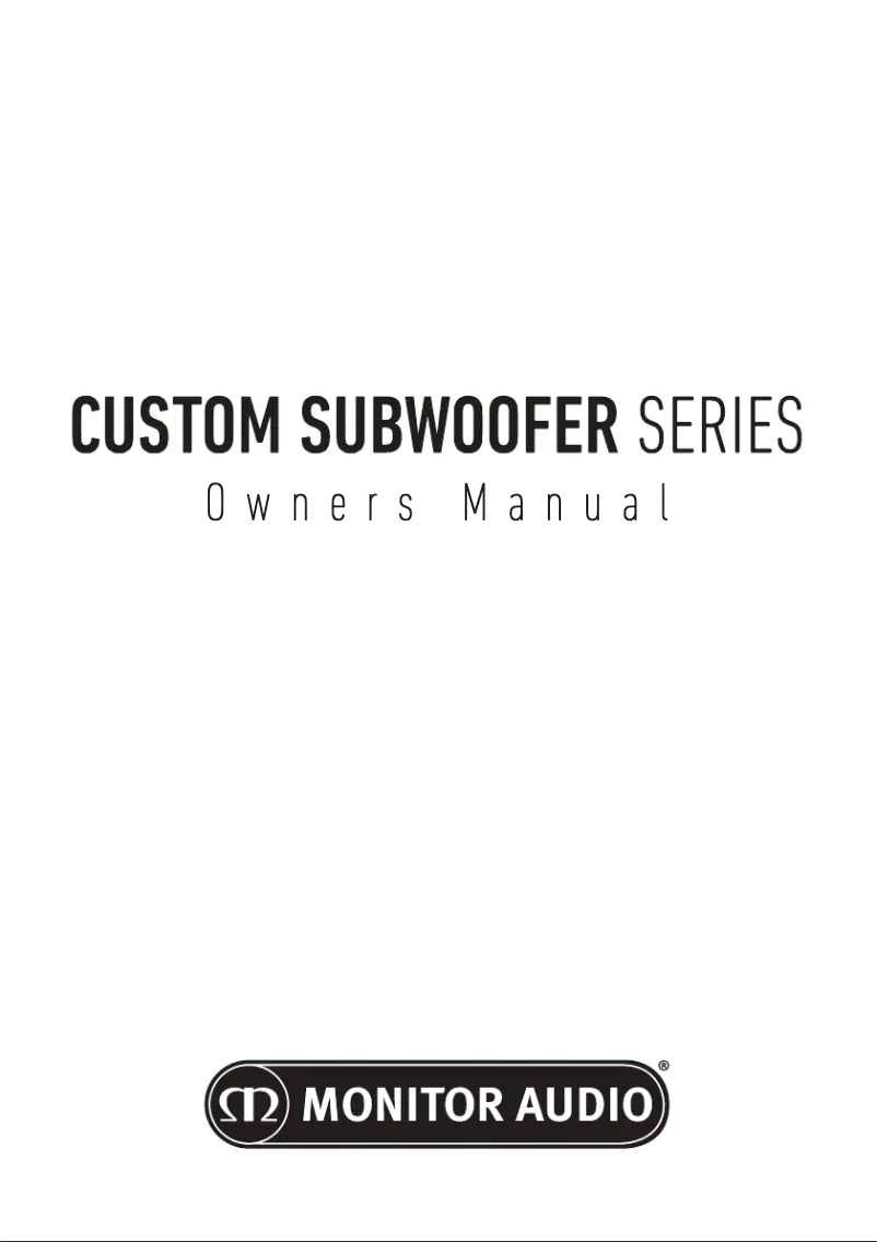 Página 1 del manual Manual de usuario Monitor Audio CW8