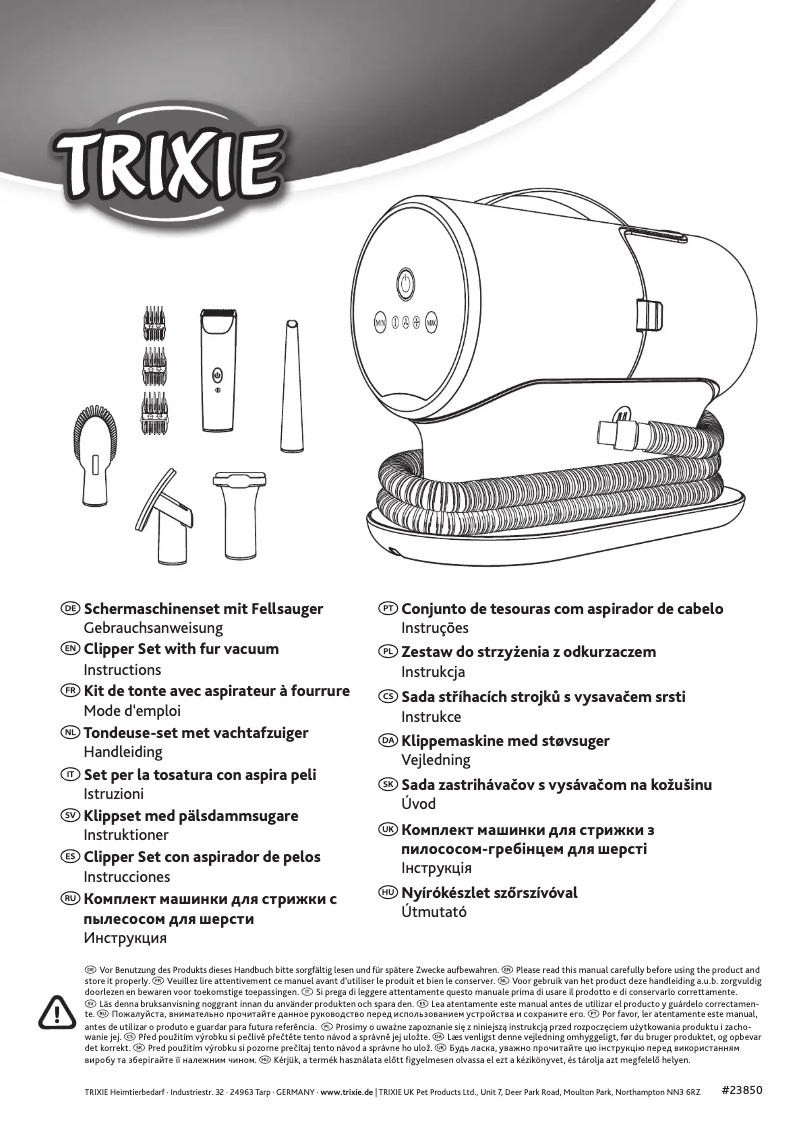 Imagen de la primera página del manual del dispositivo 23850