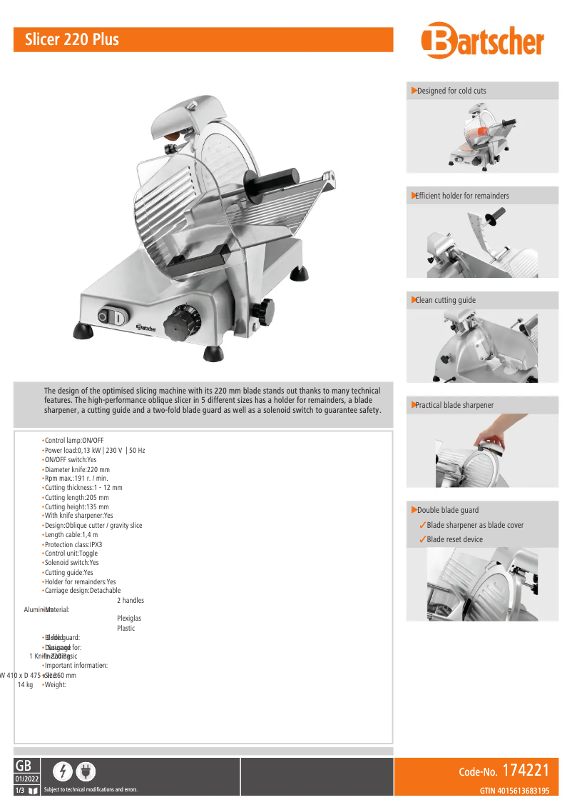 Imagen de la primera página del manual del dispositivo 174221
