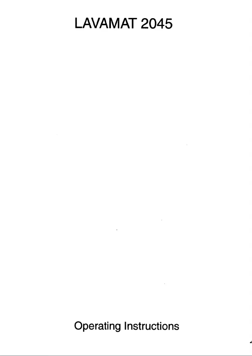 Página 1 del manual Manual de usuario AEG Lavamat 2045