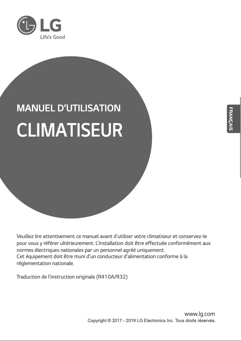Imagen de la primera página del manual del dispositivo ARNU09GTRC4