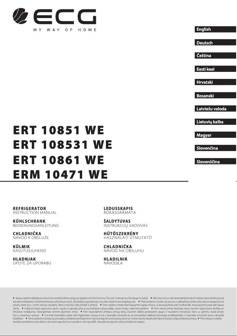 Página 1 del manual Manual de usuario ECG ERT 10861 WE